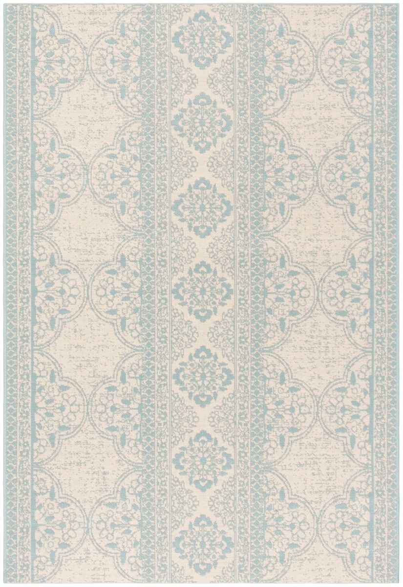 Safavieh Beach House Bhs174K Aqua/Cream Rugs.