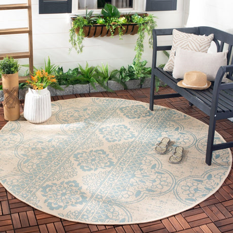 Safavieh Beach House Bhs174K Aqua/Cream Rugs.