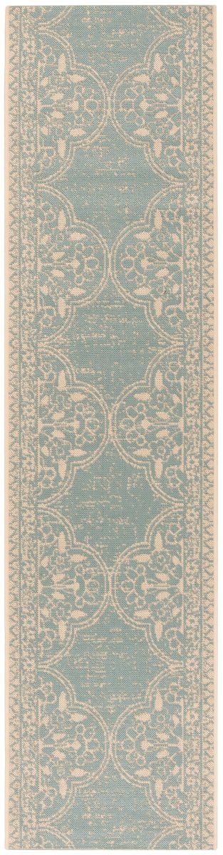 Safavieh Beach House Bhs174L Cream/Aqua Rugs.