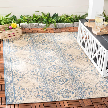 Safavieh Beach House Bhs174M Blue/Creme Rugs.