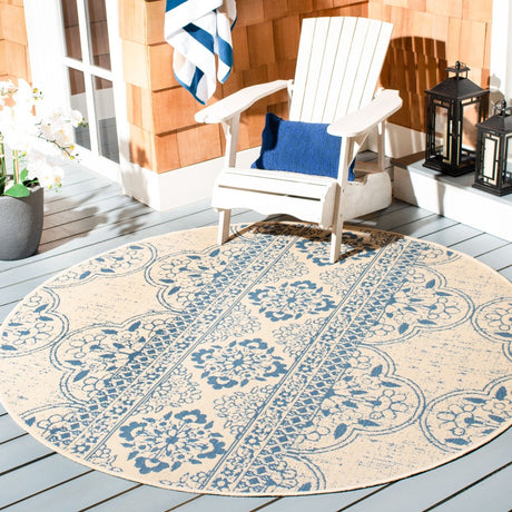 Safavieh Beach House Bhs174M Blue/Creme Rugs.