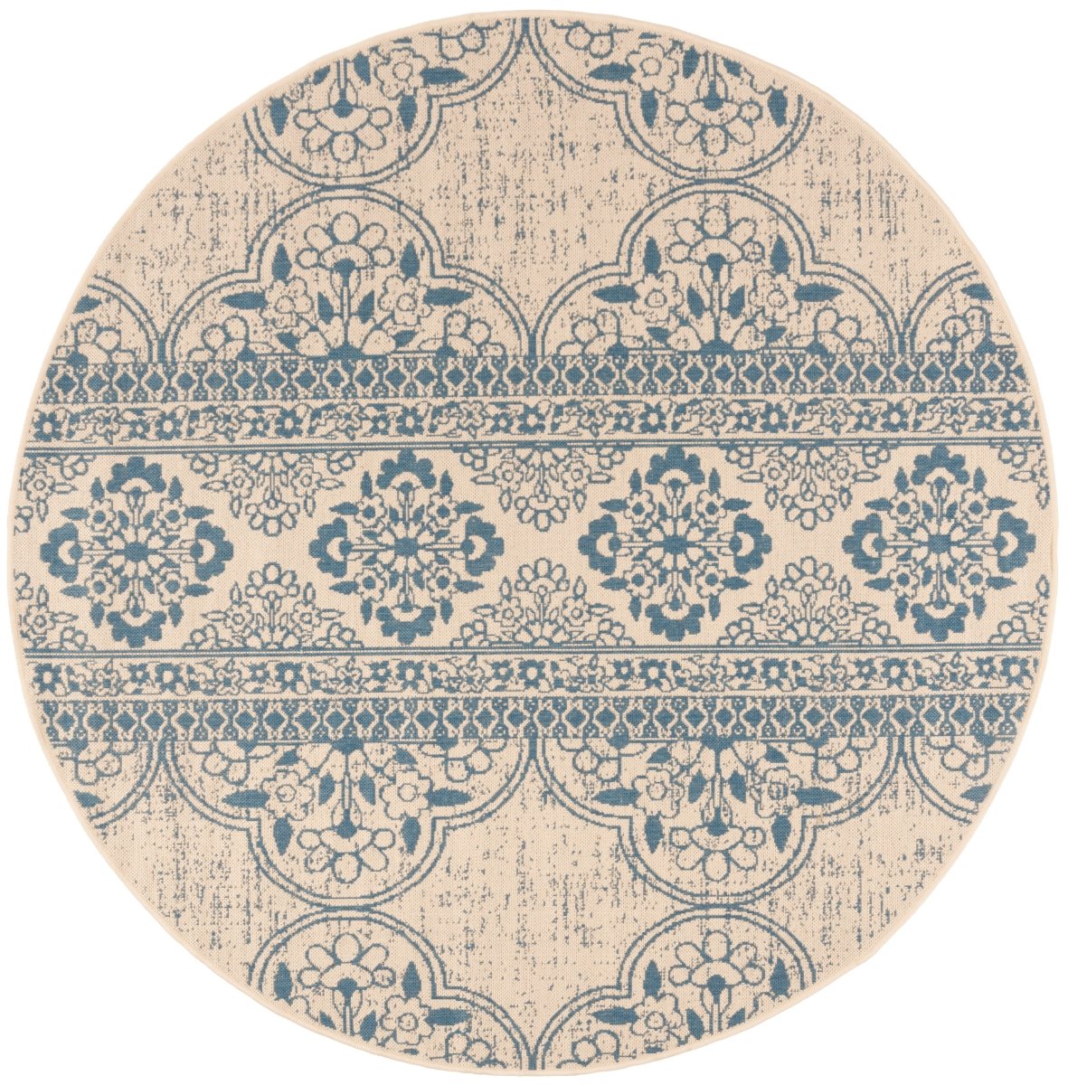 Safavieh Beach House Bhs174M Blue/Creme Rugs.