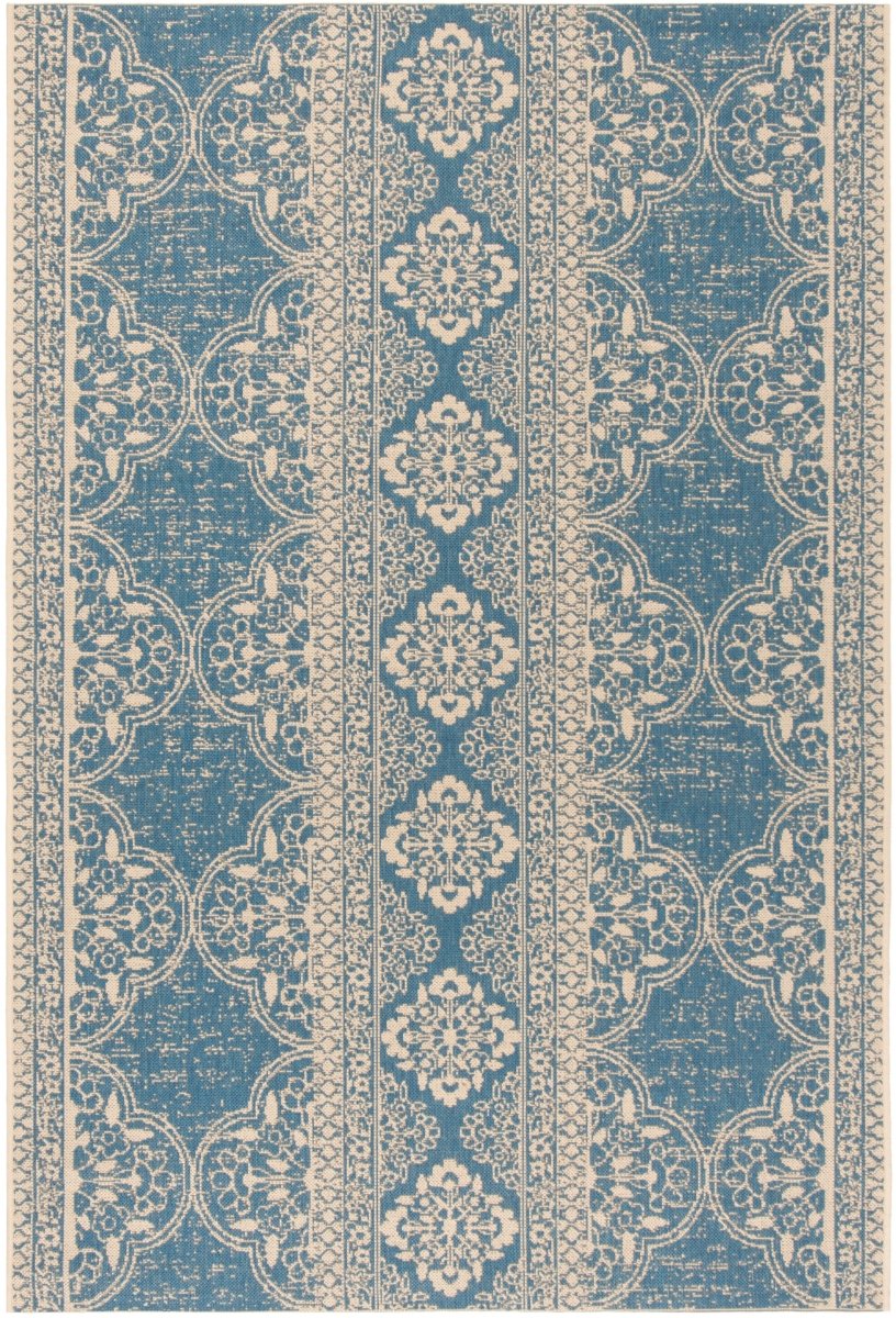 Safavieh Beach House Bhs174N Cream/Blue Rugs.