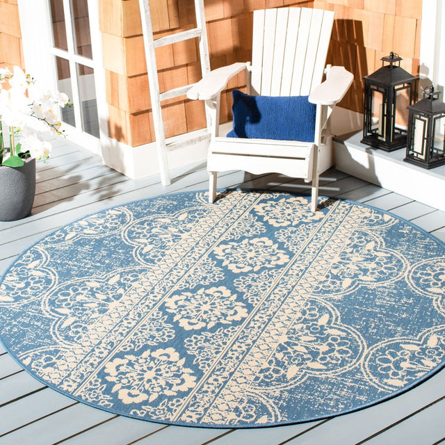 Safavieh Beach House Bhs174N Cream/Blue Rugs.