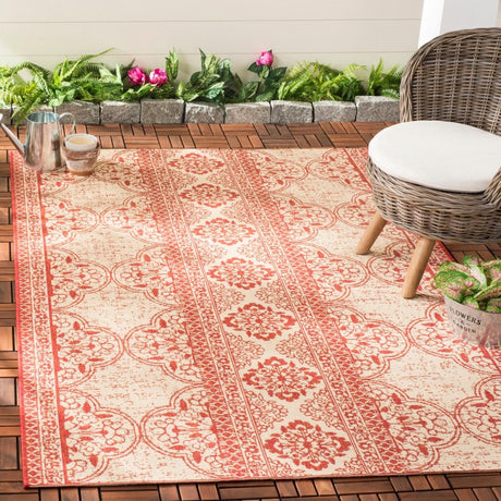 Safavieh Beach House Bhs174Q Red/Creme Rugs.