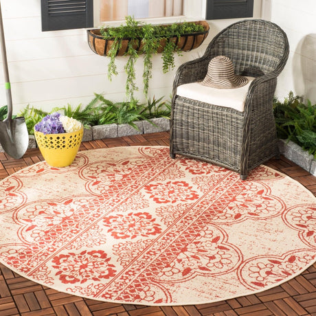 Safavieh Beach House Bhs174Q Red/Creme Rugs.