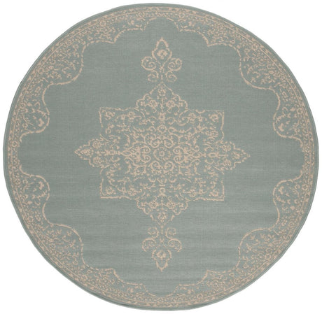 Safavieh Beach House Bhs180L Cream/Aqua Rugs.
