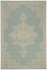 Safavieh Beach House Bhs180L Cream/Aqua Rugs.