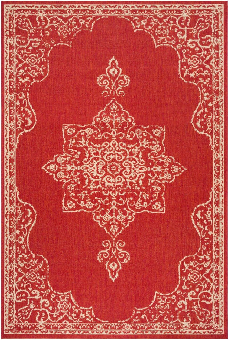 Safavieh Beach House Bhs180Q Red/Creme Rugs.
