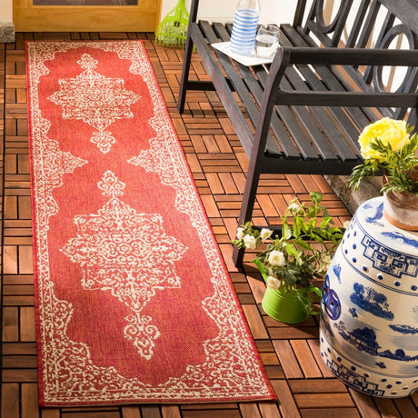 Safavieh Beach House Bhs180Q Red/Creme Rugs.