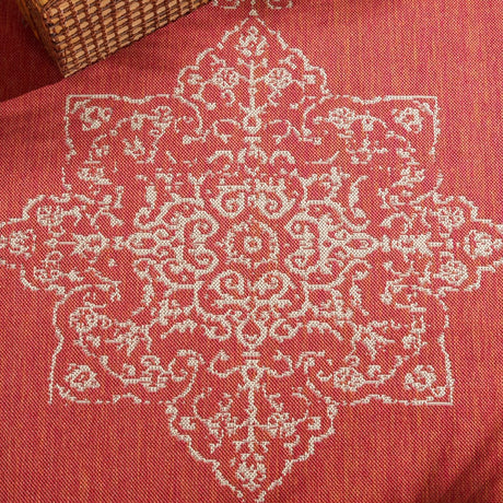 Safavieh Beach House Bhs180Q Red/Creme Rugs.