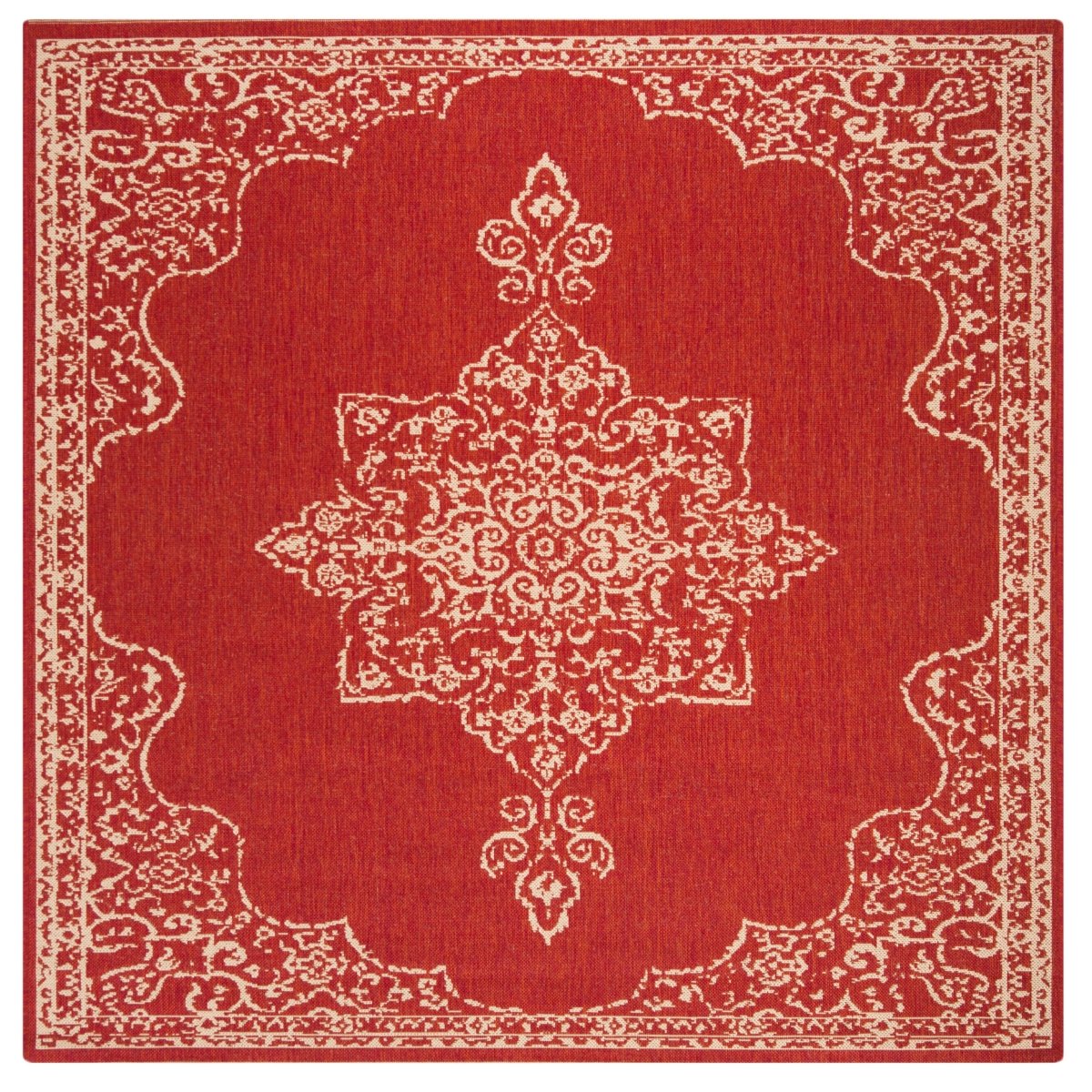 Safavieh Beach House Bhs180Q Red/Creme Rugs.