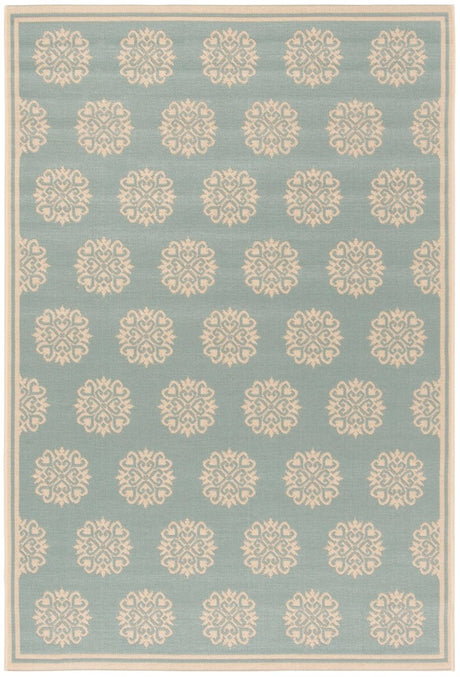 Safavieh Beach House Bhs181K Aqua/Cream Rugs.