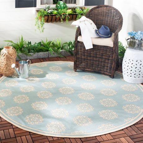 Safavieh Beach House Bhs181K Aqua/Cream Rugs.