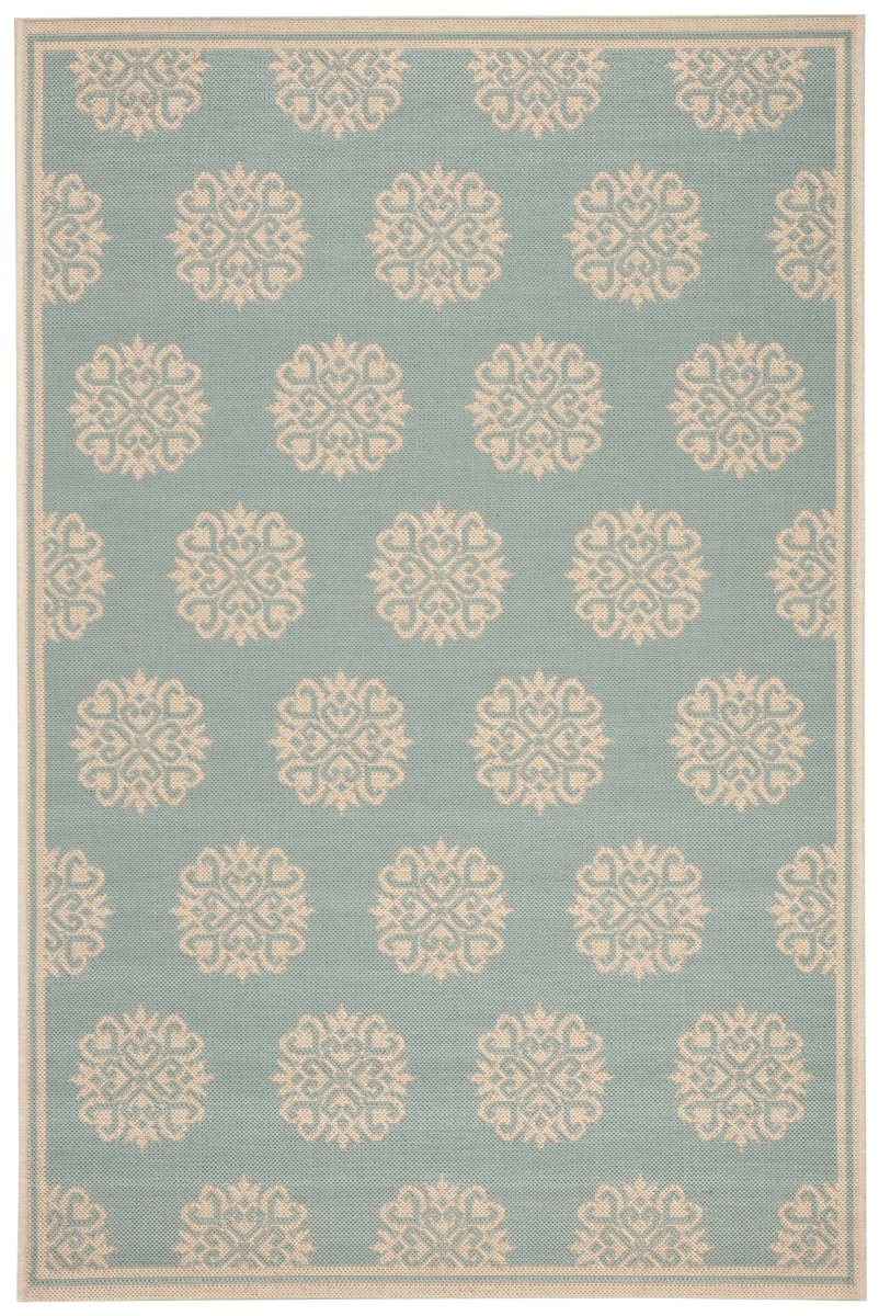 Safavieh Beach House Bhs181K Aqua/Cream Rugs.