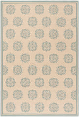 Safavieh Beach House Bhs181L Cream/Aqua Rugs.
