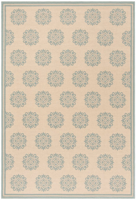 Safavieh Beach House Bhs181L Cream/Aqua Rugs.