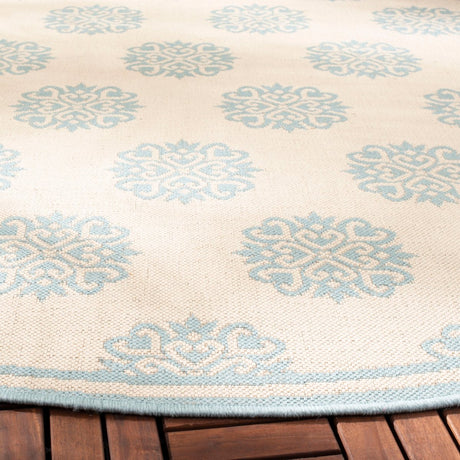 Safavieh Beach House Bhs181L Cream/Aqua Rugs.