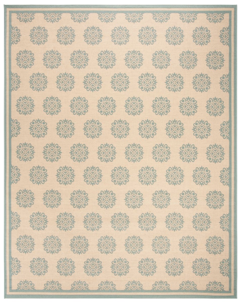 Safavieh Beach House Bhs181L Cream/Aqua Rugs.