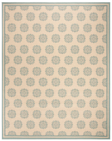 Safavieh Beach House Bhs181L Cream/Aqua Rugs.