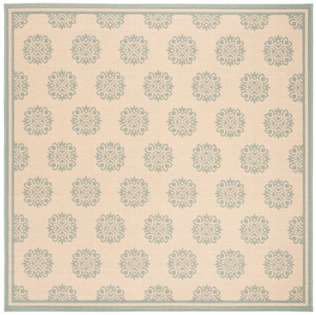 Safavieh Beach House Bhs181L Cream/Aqua Rugs.