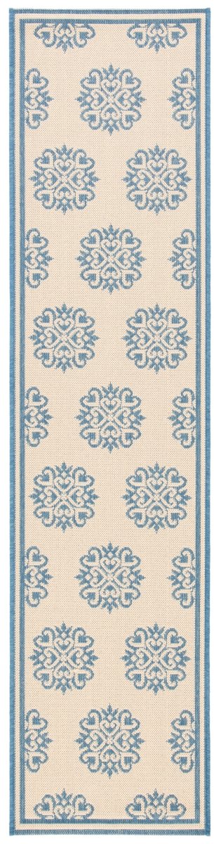 Safavieh Beach House Bhs181M Blue/Creme Rugs.