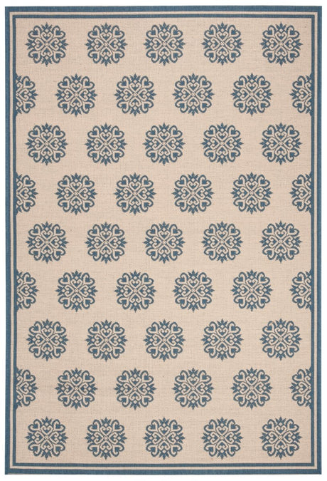 Safavieh Beach House Bhs181M Blue/Creme Rugs.