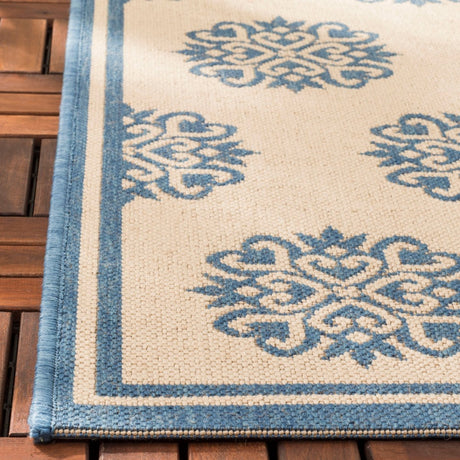 Safavieh Beach House Bhs181M Blue/Creme Rugs.