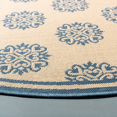 Safavieh Beach House Bhs181M Blue/Creme Rugs.