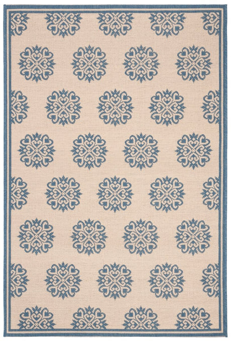 Safavieh Beach House Bhs181M Blue/Creme Rugs.