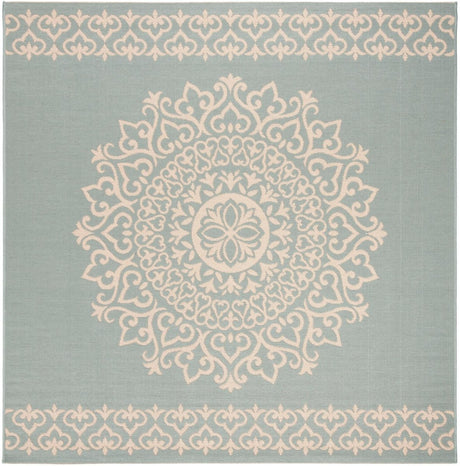 Safavieh Beach House Bhs183L Cream/Aqua Rugs.