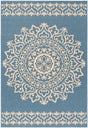 Safavieh Beach House Bhs183N Cream/Blue Rugs.