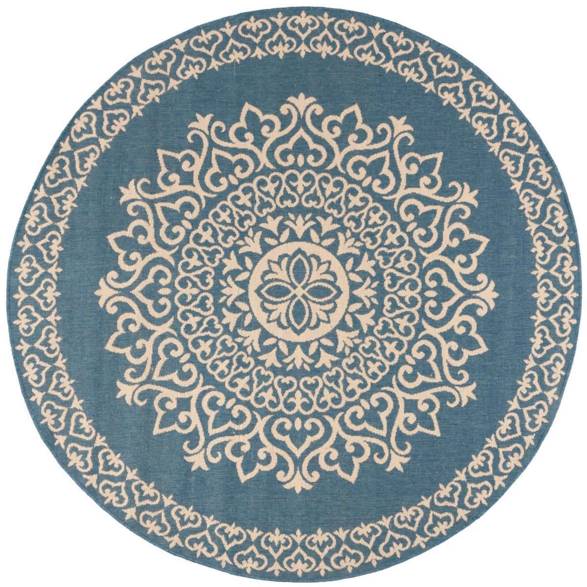 Safavieh Beach House Bhs183N Cream/Blue Rugs.