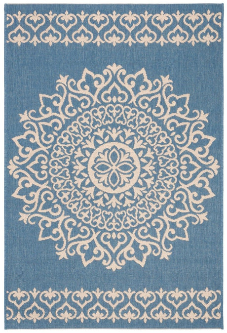 Safavieh Beach House Bhs183N Cream/Blue Rugs.