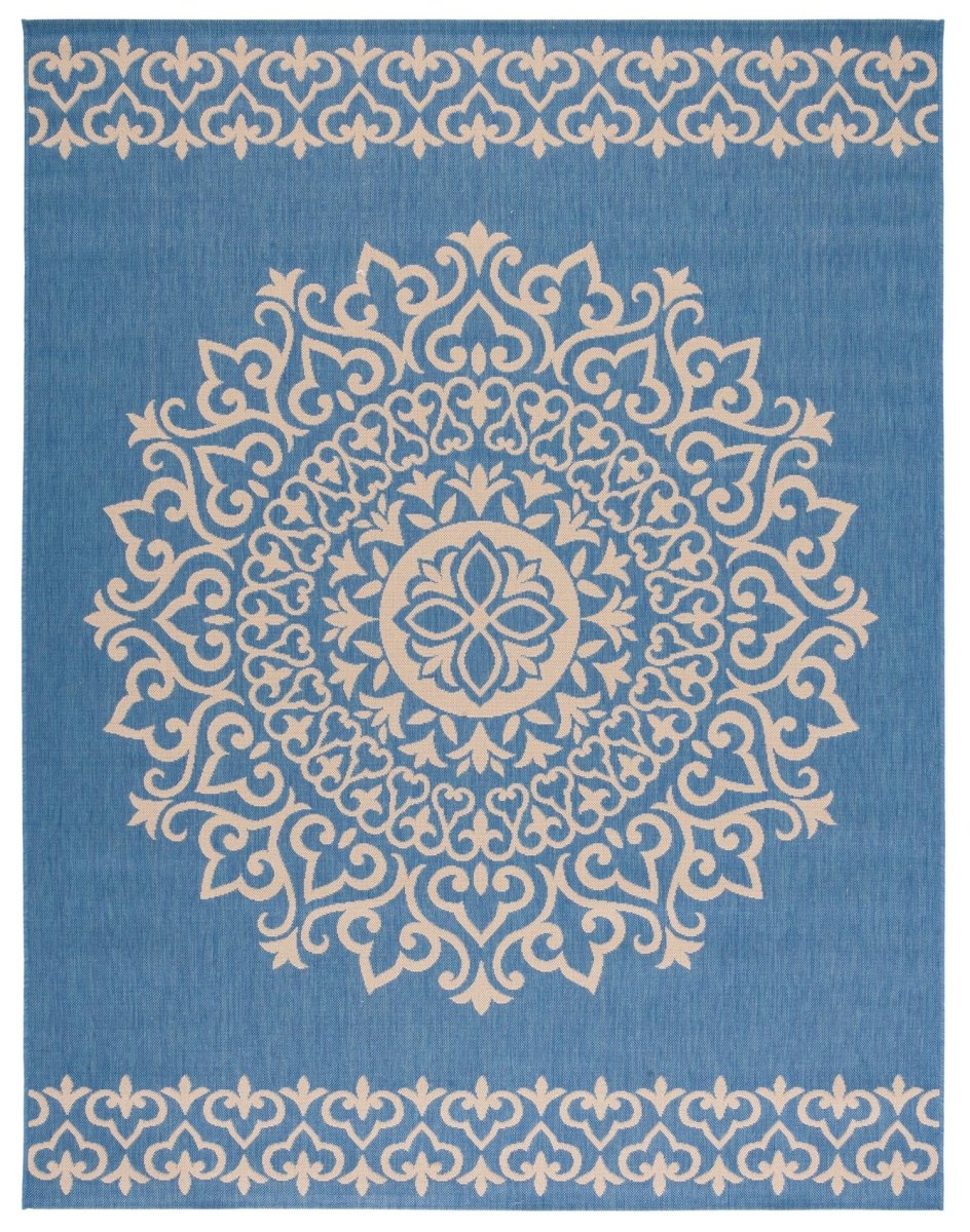Safavieh Beach House Bhs183N Cream/Blue Rugs.