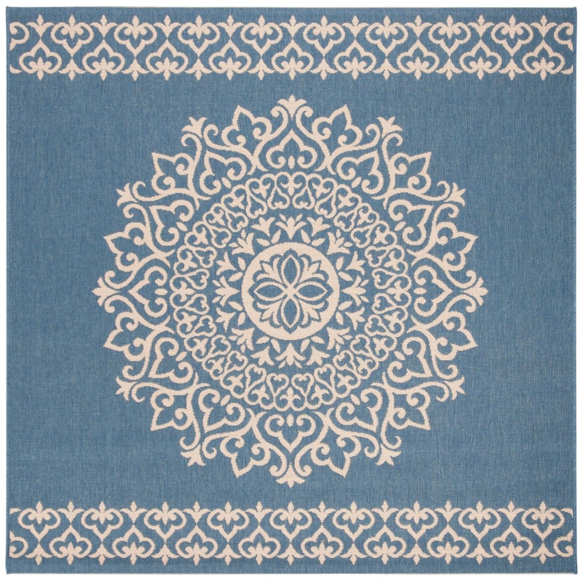 Safavieh Beach House Bhs183N Cream/Blue Rugs.