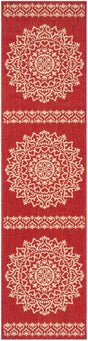 Safavieh Beach House Bhs183Q Red/Creme Rugs.