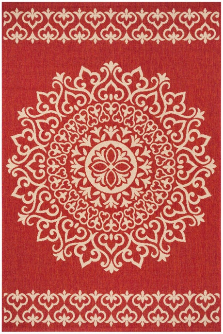 Safavieh Beach House Bhs183Q Red/Creme Rugs.