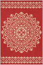 Safavieh Beach House Bhs183Q Red/Creme Rugs.