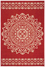 Safavieh Beach House Bhs183Q Red/Creme Rugs.