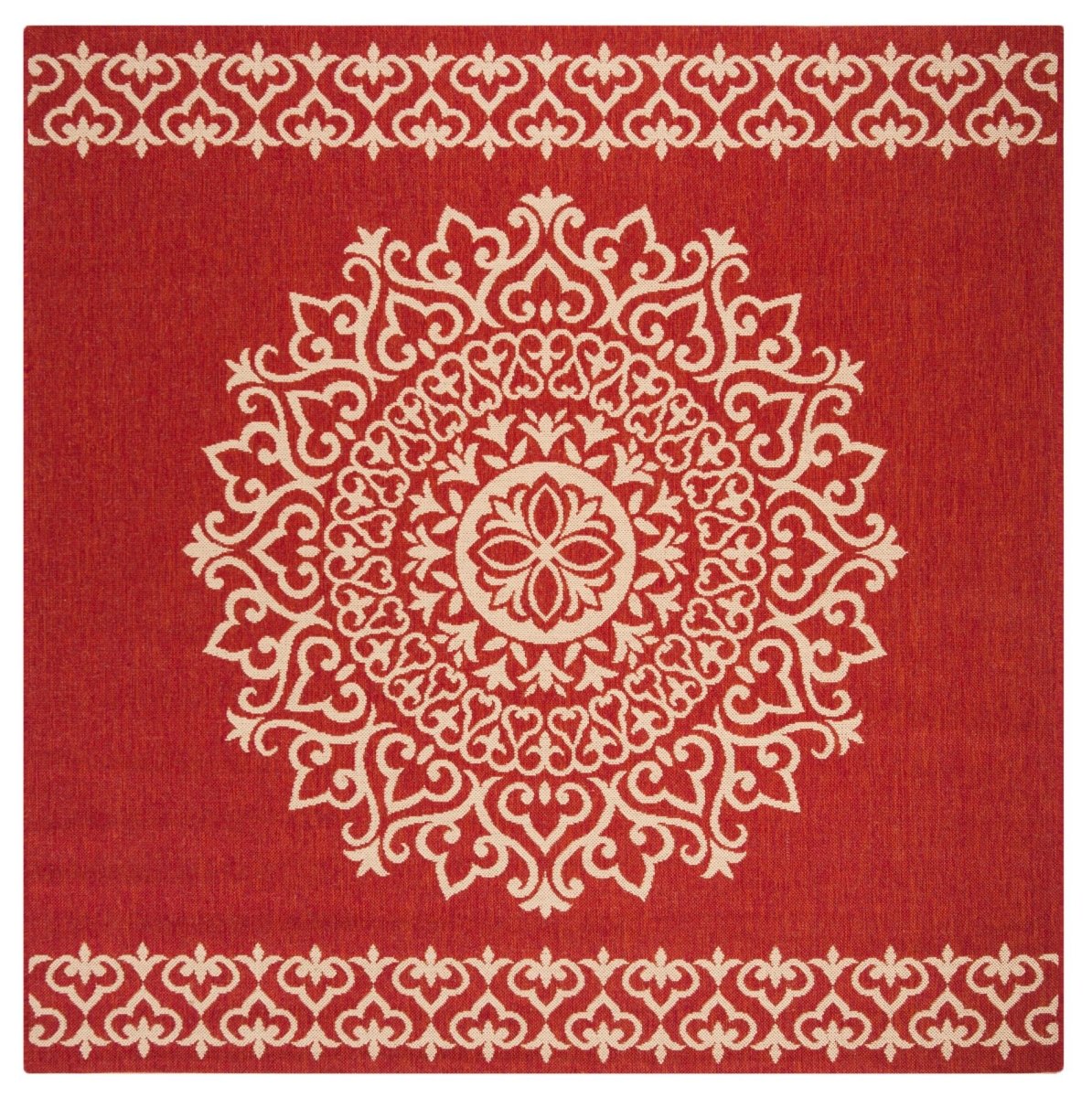 Safavieh Beach House Bhs183Q Red/Creme Rugs.