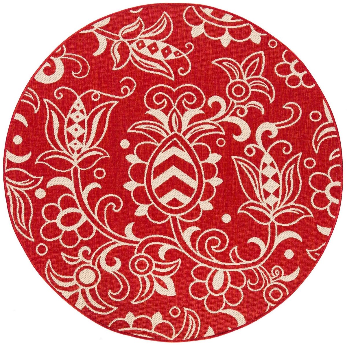 Safavieh Beach House Bhs246Q Red/Beige Rugs.