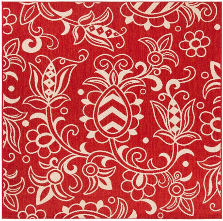 Safavieh Beach House Bhs246Q Red/Beige Rugs.