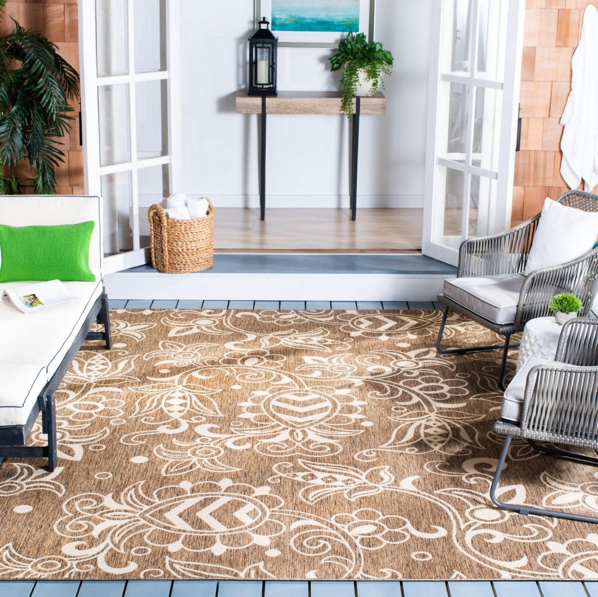 Safavieh Beach House Bhs246T Brown/Beige Rugs.