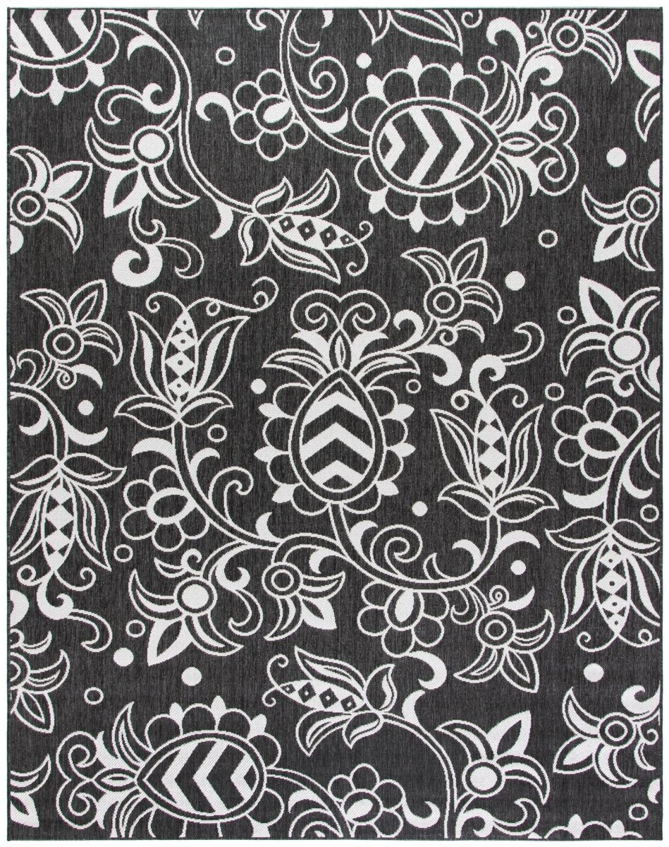 Safavieh Beach House Bhs246Z Black/Light Grey Rugs.