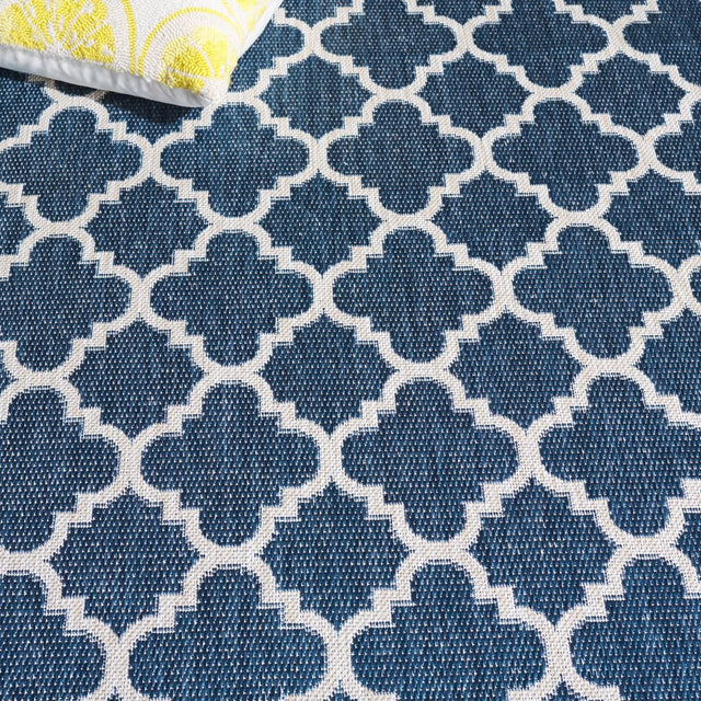 Safavieh Beach House Bhs266M Blue/Ivory Rug.