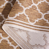 Safavieh Beach House 4'-0" x 6'-0" Rug in Brown / Ivory