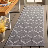 Safavieh Beach House 2'-2" x 10'-0" Rug in Charcoal / Grey
