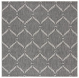 Safavieh Beach House 6'-7" x 6'-7" Rug in Charcoal / Grey