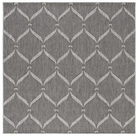 Safavieh Beach House 6'-7" x 6'-7" Rug in Charcoal / Grey